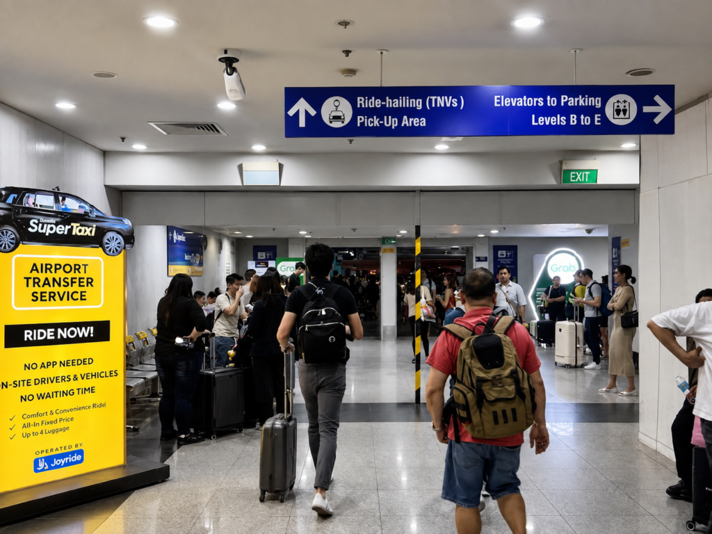 ターミナル3に着いてから、Grab乗り場までの行き方
