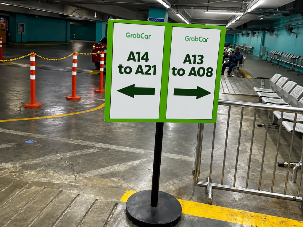 ターミナル3に着いてから、Grab乗り場までの行き方