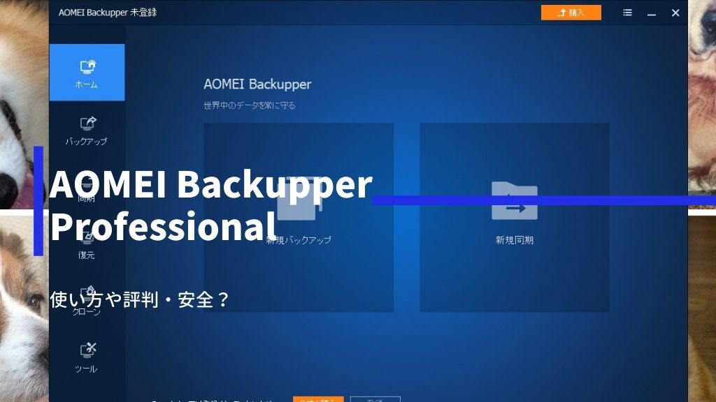 AOMEI Backupper Professionalの使い方は？バックアップが簡単にできるツールだった